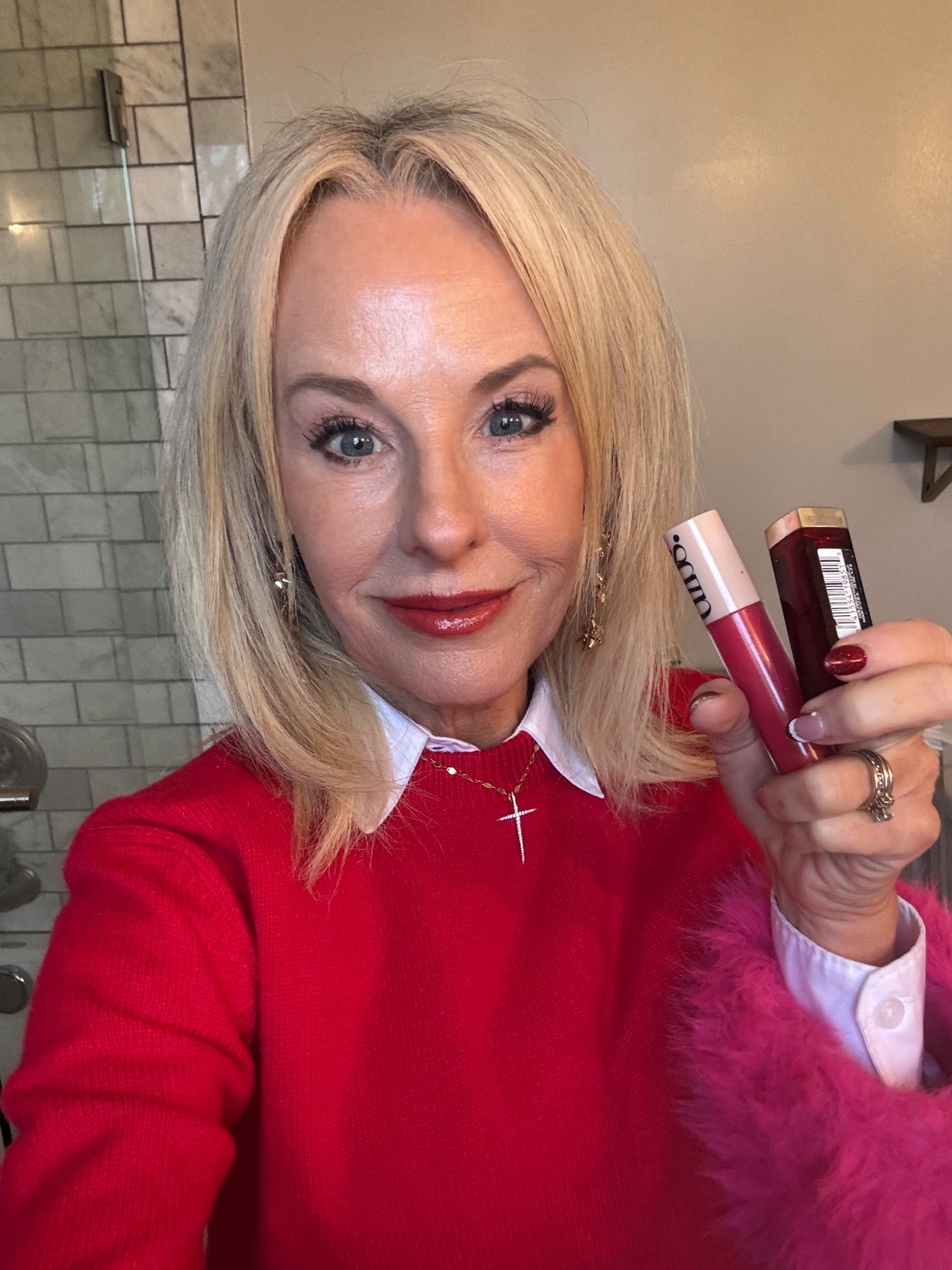 My winter beery red lip combo-#lipcolor #lipstick #dibs #maybelline 
