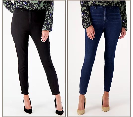 Girl With Curves High Waisted Skinny Jean - QVC.com | QVC