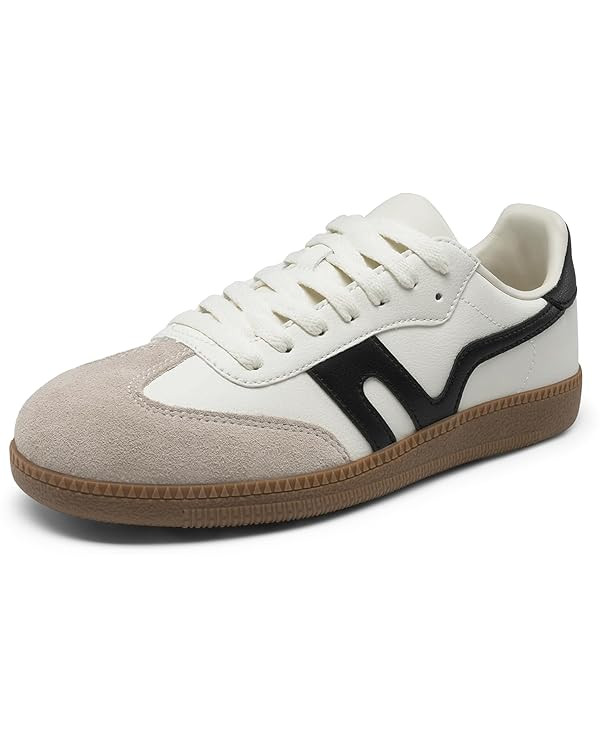 DREAM PAIRS Women's Tennis Sneakers Walking Nia Flat Low-Top Casual Lace-Up Comfortable Fashion S... | Amazon (US)