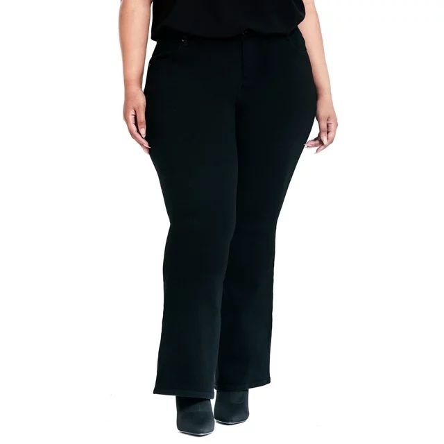 A3 Denim Women's Plus Size High Rise Flare Jeans | Walmart (US)