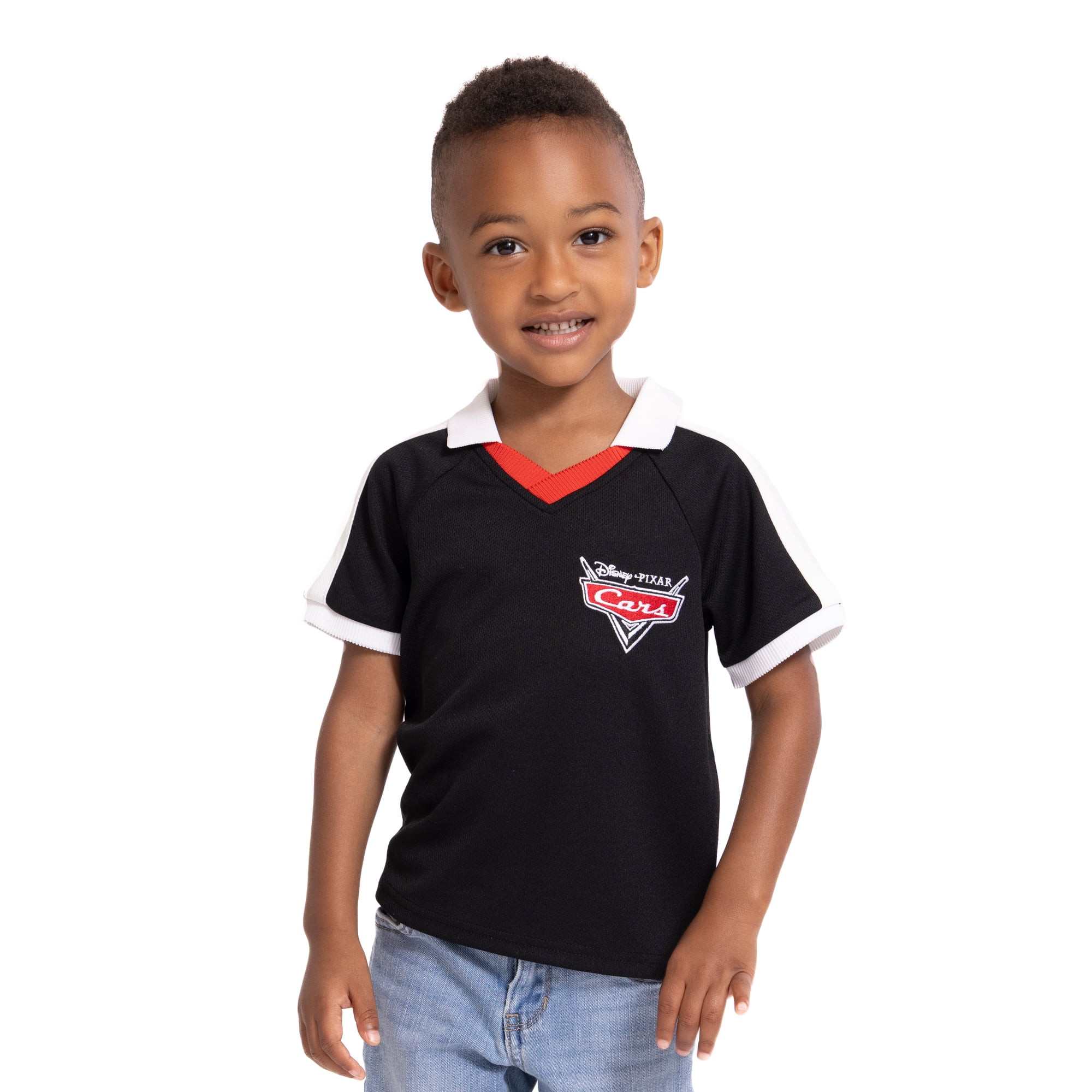 Disney Pixar Cars Toddler Boy's Short Sleeve Collared Graphic Top, Sizes 12M-5T | Walmart (US)