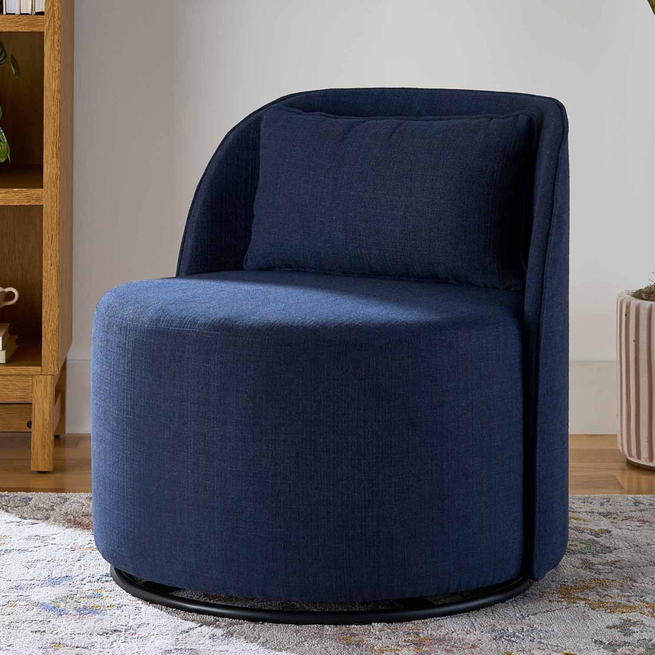 Better Homes & Gardens Juliet Modern Arch Swivel Chair, Navy | Walmart (US)