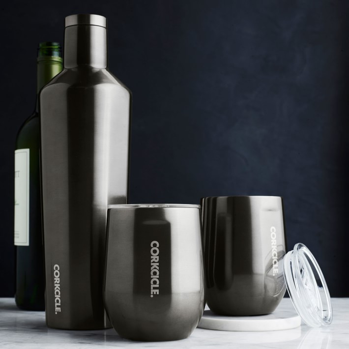 Corkcicle Insulated 25-Oz. Beverage Canteen & Stemless Wine Glass Set | Williams-Sonoma