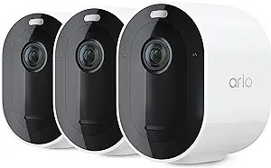 Arlo Pro 4 Spotlight Camera - 3 Pack - Wireless Security, 2K Video & HDR, Color Night Vision, 2 W... | Amazon (US)