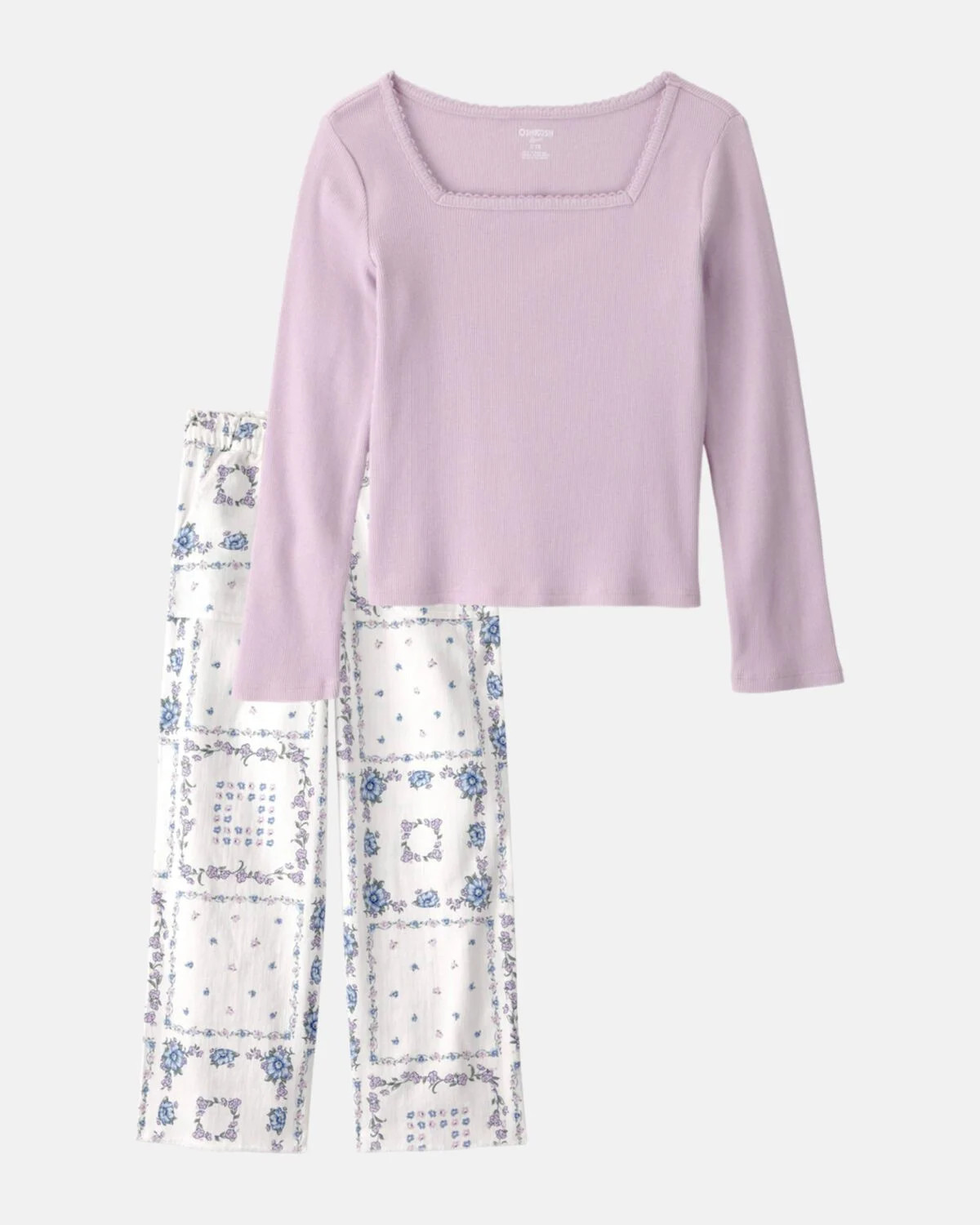Girls 2-Piece Fashion Top & Pants Set - Purple/White | Carter's Inc
