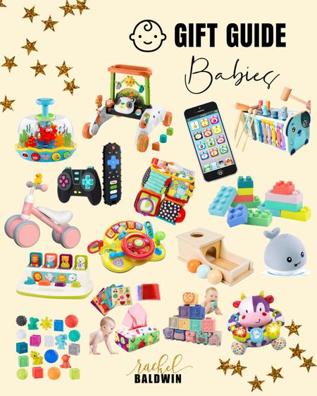 It’s officially the holiday season!! 🎄🥰 And that means it’s time for GIFT GUIDES🎁

Here’s a roundup of adorable gifts for the babies 👶 in your life, including toys, teethers, blocks, and more! As an added bonus, most of these gifts are currently on sale, and EVERYTHING is under $50

#LTKGiftGuide #LTKbaby #LTKsalealert