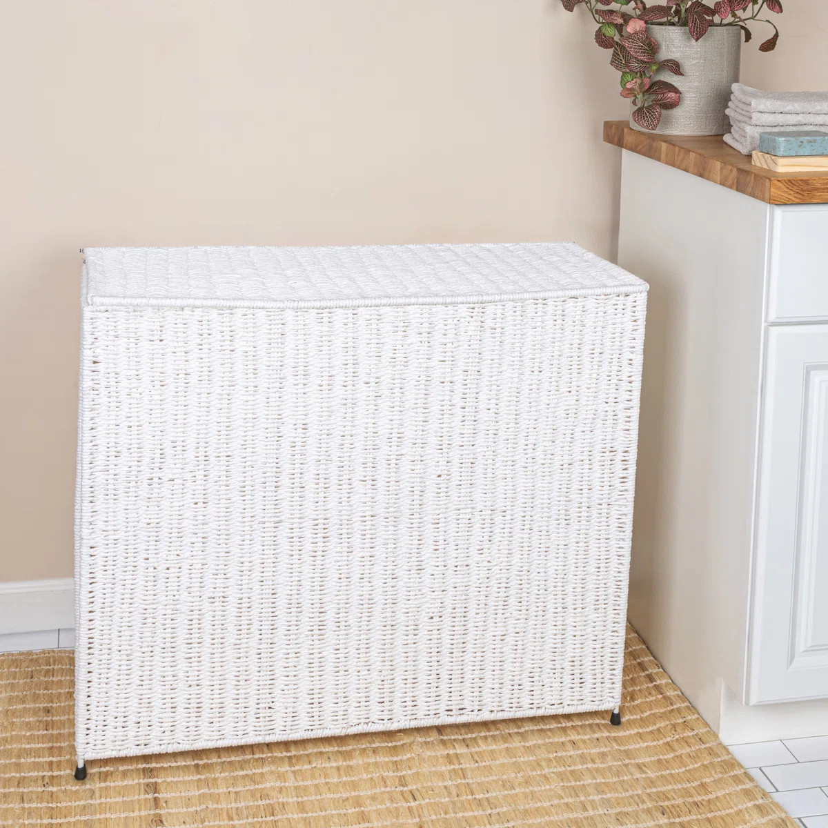 Colwin 3 Compartment Laundry Sorter, Wicker Laundry Sorter | Wayfair North America