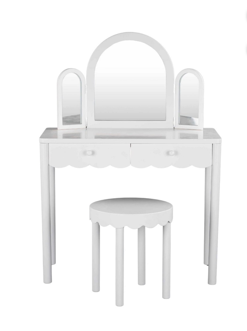 Mainstays Kids Scallop Vanity and Stool Set. 

#LTKGiftGuide #LTKHoliday #LTKHome