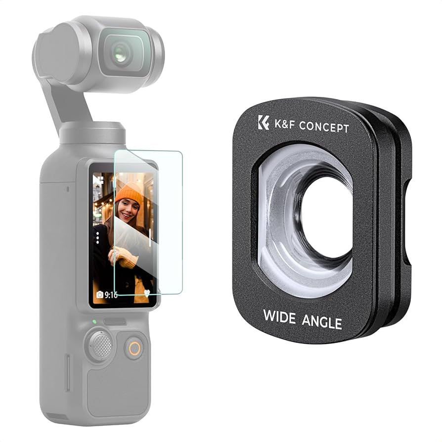 K&F CONCEPT Wide-Angle Lens Compatible with DJI Osmo Pocket 3, Magnetic Attach/Multi-Coated/Optic... | Amazon (US)
