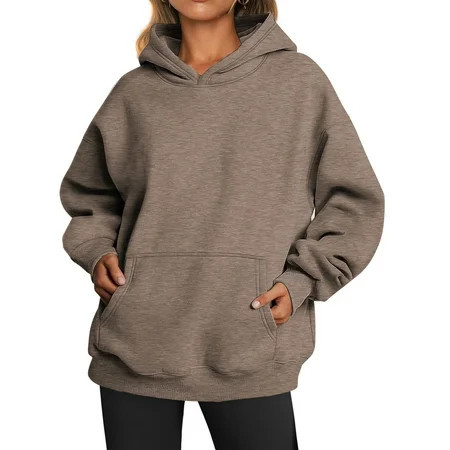 Fantaslook Hoodies for Women Oversized Fleece Sweatshirts Long Sleeve Pullover Tops Fall Outfits with Pocket | Walmart (US)