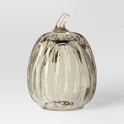 Medium Glass Pumpkin Figurine Champagne - Threshold™ | Target