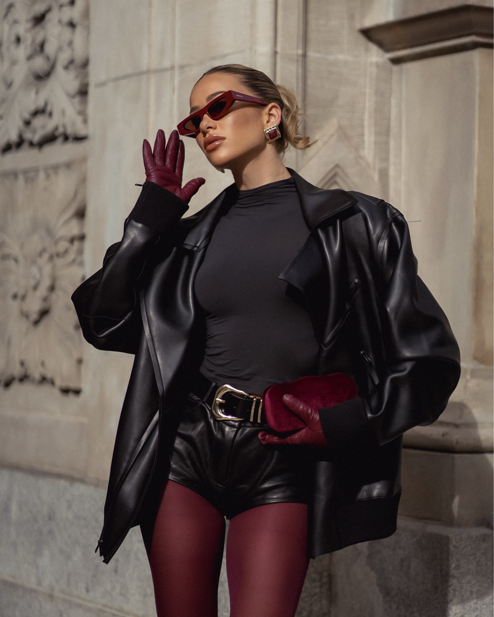 Fall holiday burgandy and black leather cool girl look

#LTKHoliday #LTKStyleTip #LTKSeasonal