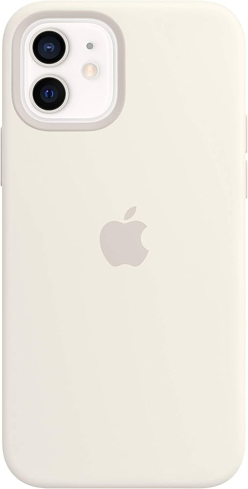 Apple iPhone 12 and iPhone 12 Pro Silicone Case with MagSafe - White | Amazon (US)