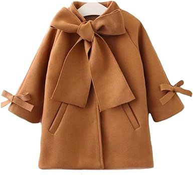 Amazon.com: SUUGEN Toddler Kid Baby Girls Warm Wool Bowknot Coat Winter Overcoat Outwear Jacket: ... | Amazon (US)