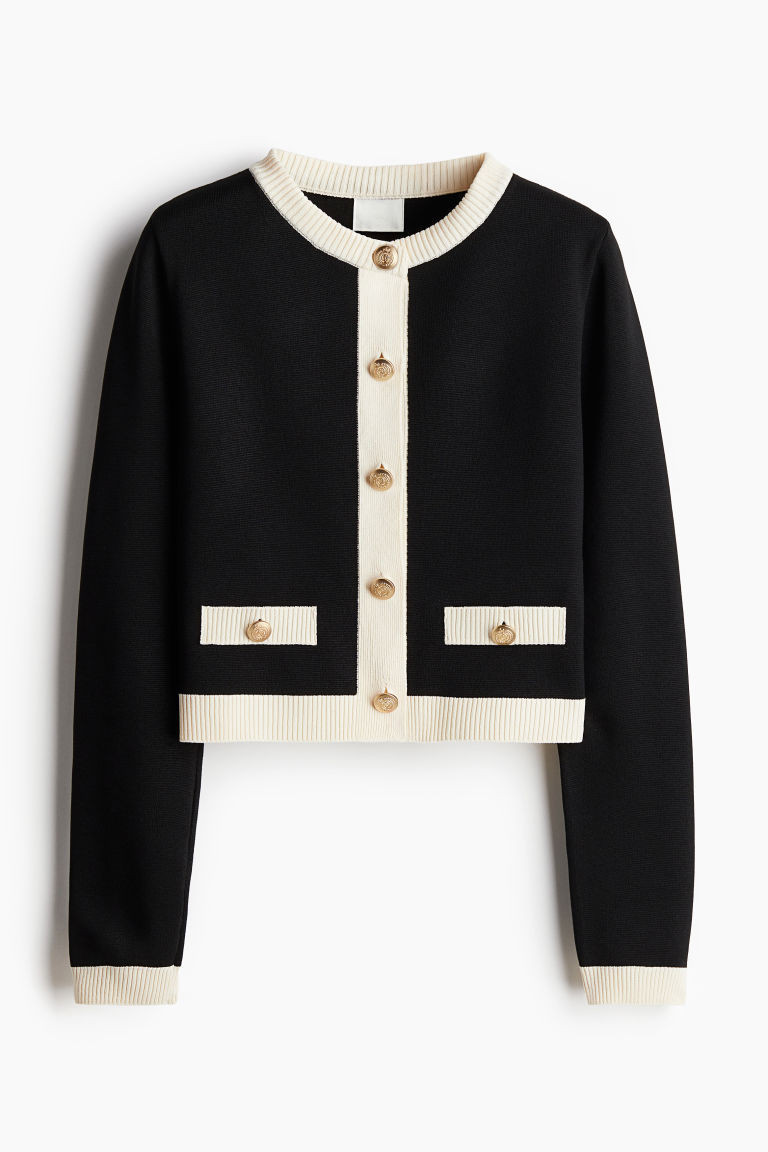 H & M - Fine-Knit Cardigan - Black | H&M (US + CA)