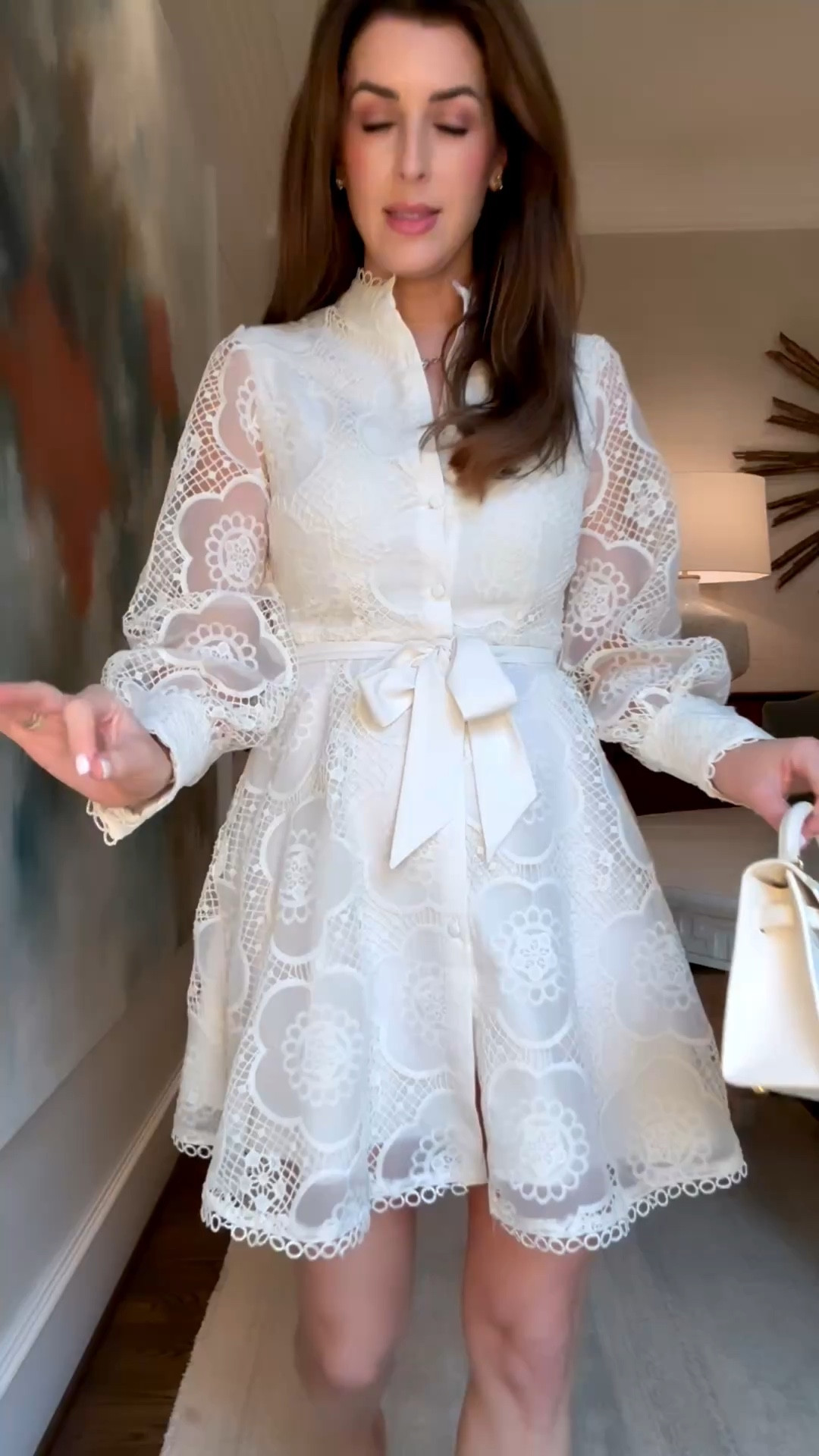 I’m wearing a small in this white dress with sleeves.

#LTKTall #LTKOver40