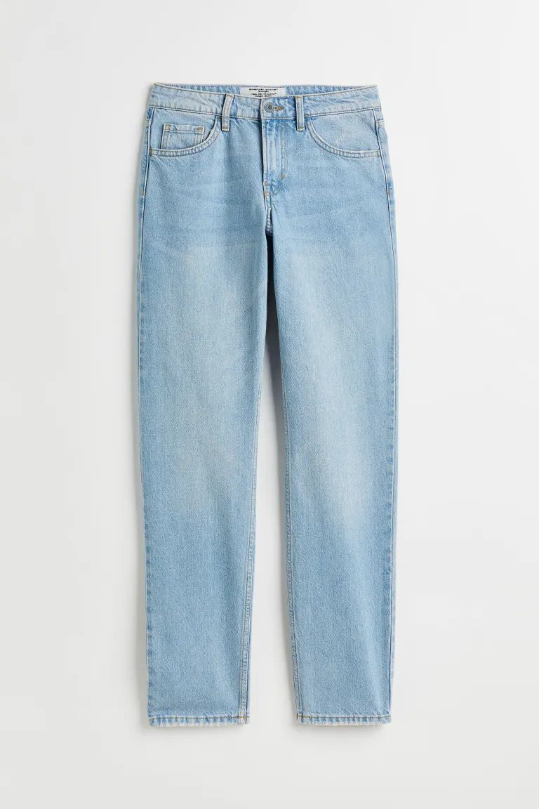 Straight Regular Jeans - Denim blue - Ladies | H&M US | H&M (US)