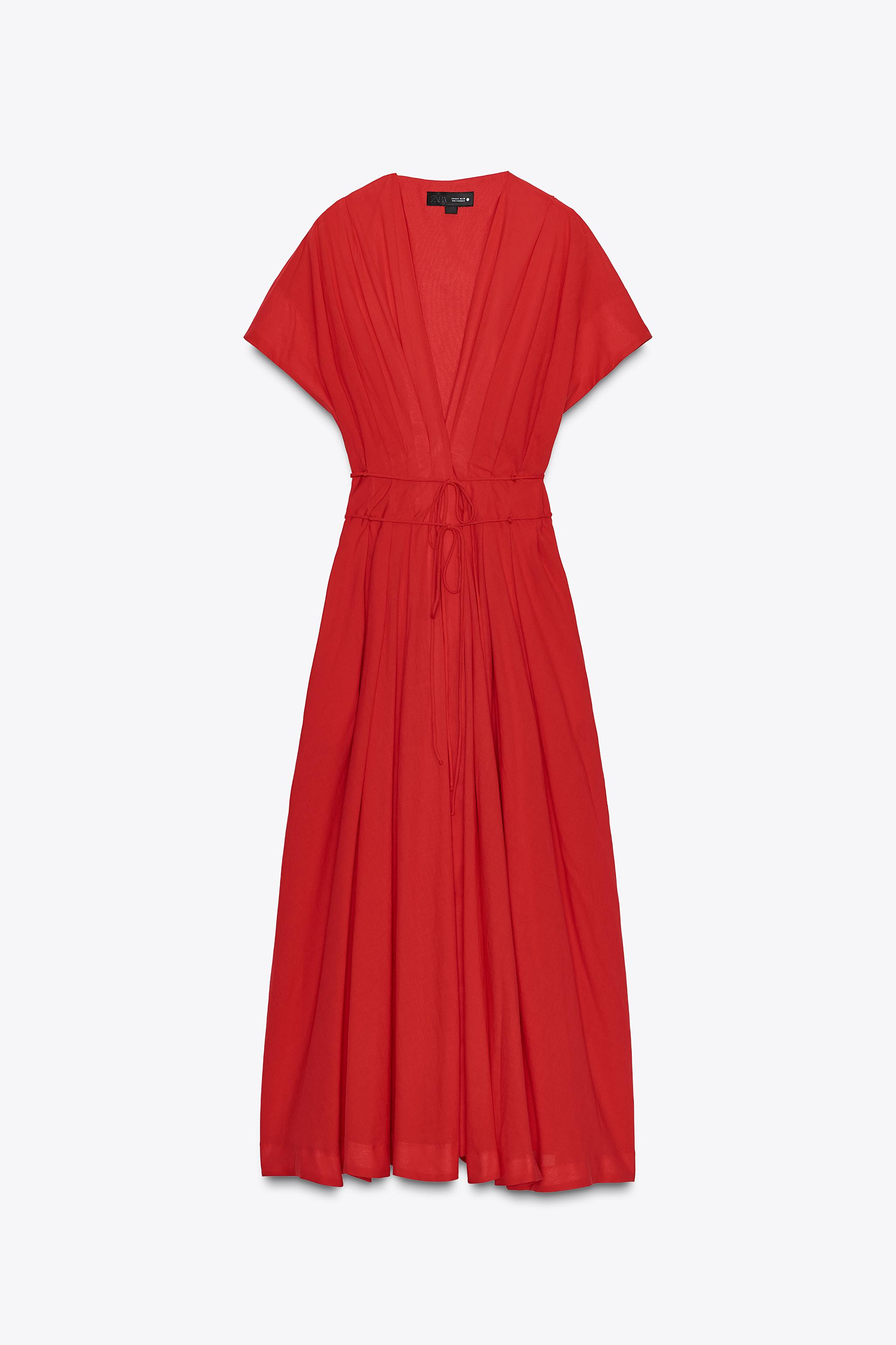 ZW COLLECTION PLEATED MIDI DRESS | Zara US