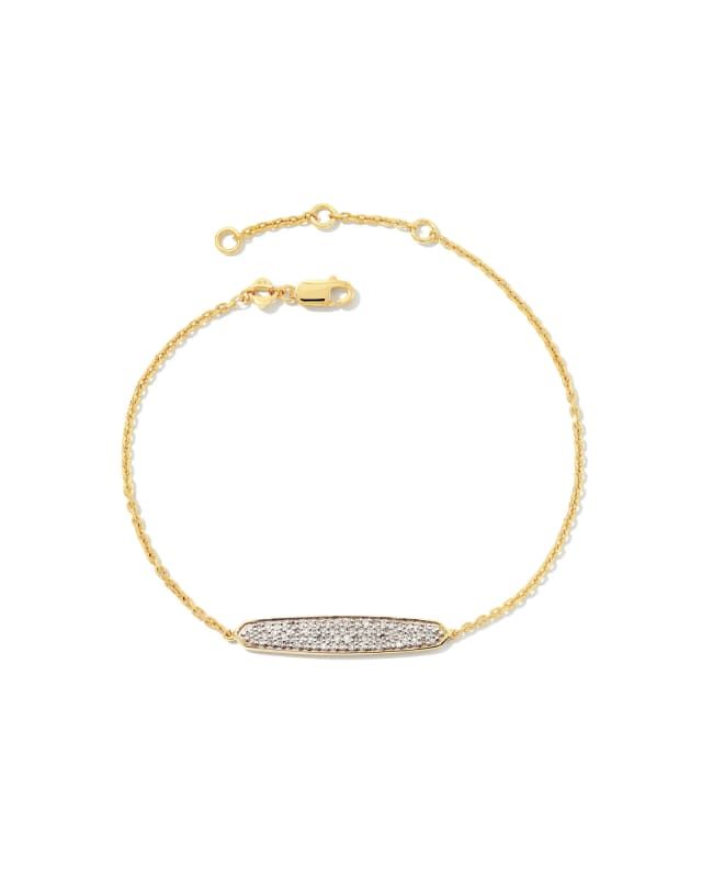 Mattie 18k Yellow Gold Vermeil Pave Delicate Bracelet in White Diamond | Kendra Scott | Kendra Scott