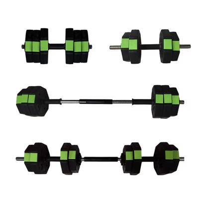 4-in-1 Adjustable Dumbbell Set, Free Weights and Barbell Kit for Home Gym, Octagonal Head, Multi-Functional Strength Training Equipment | Target