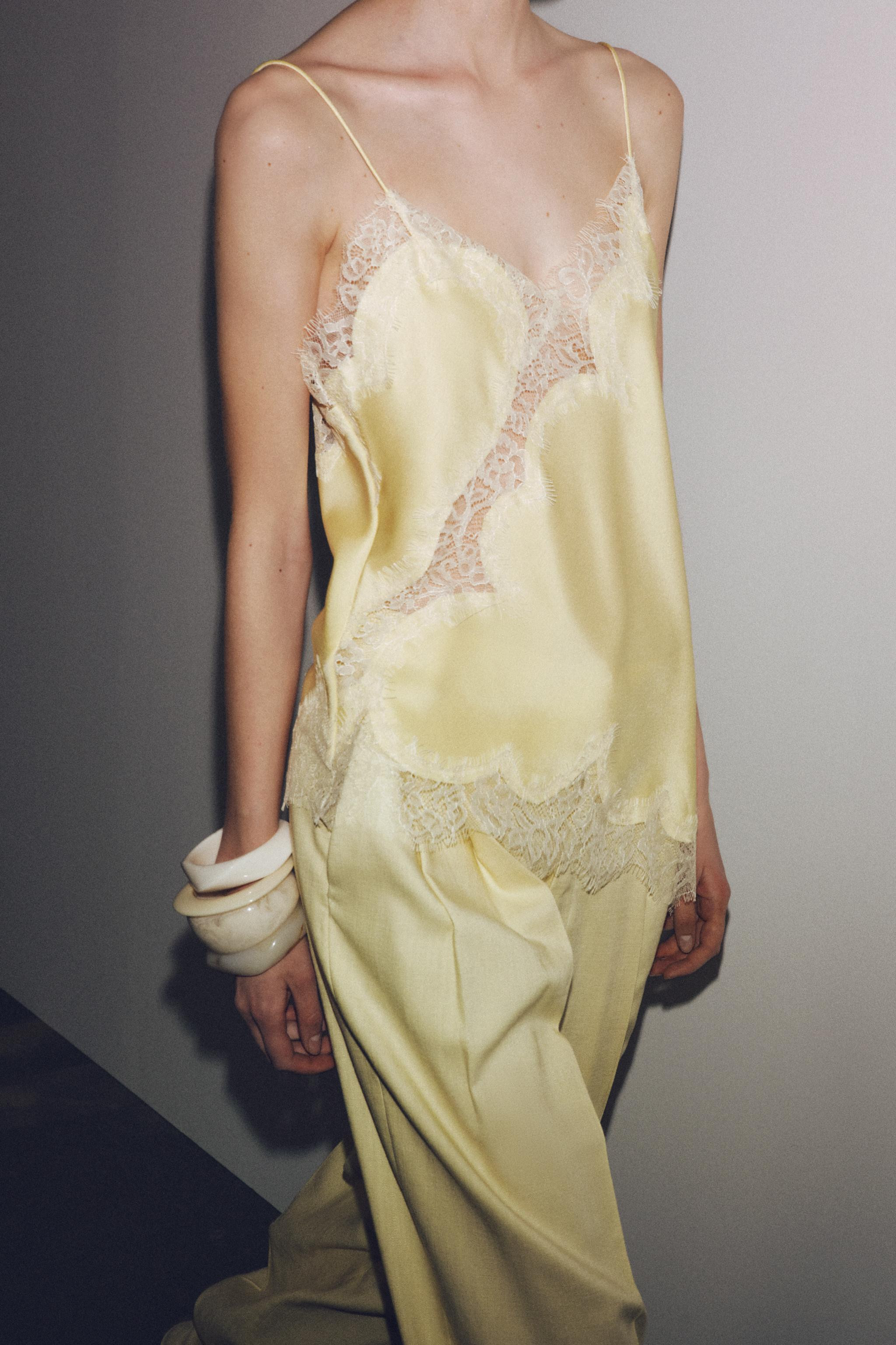 ZW COLLECTION LACE CAMISOLE TOP | Zara UK