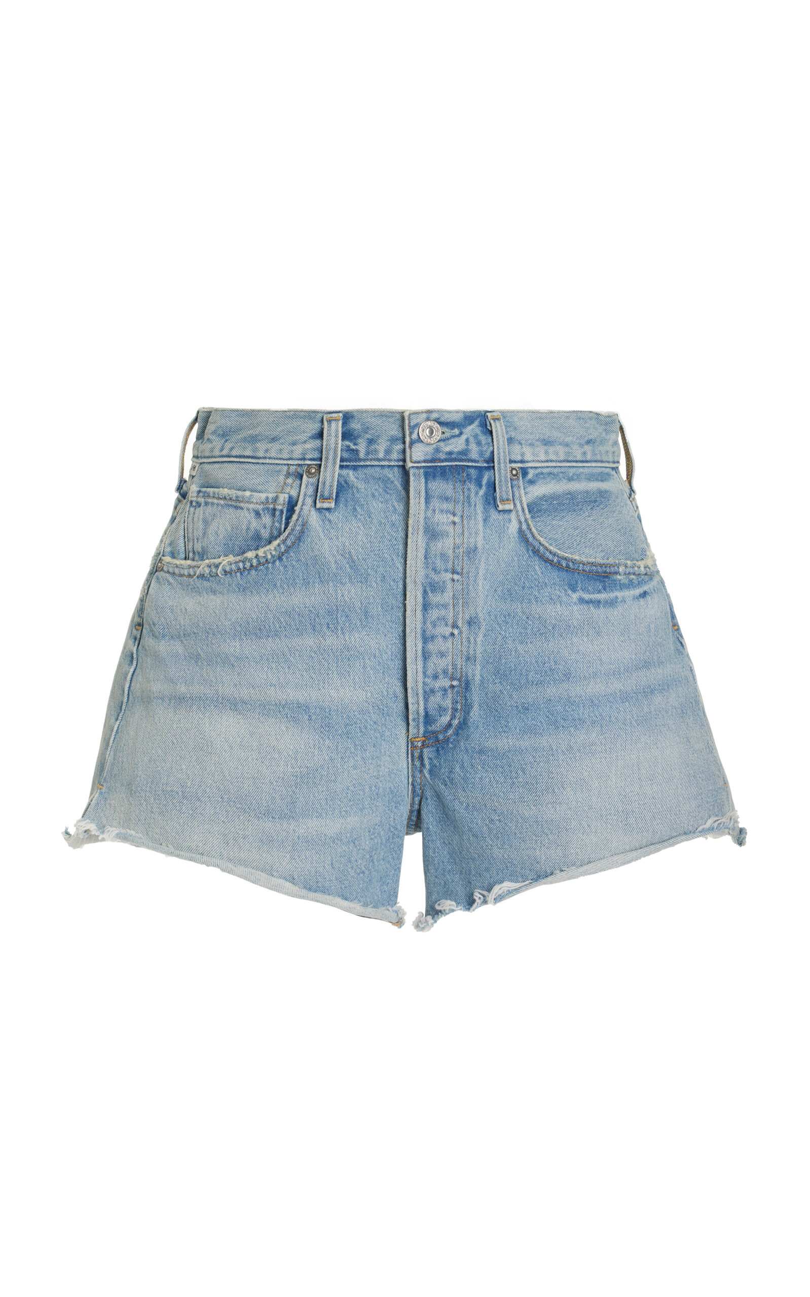 Marlow Organic Cotton Denim Mid-Rise Relaxed Shorts | Moda Operandi (Global)