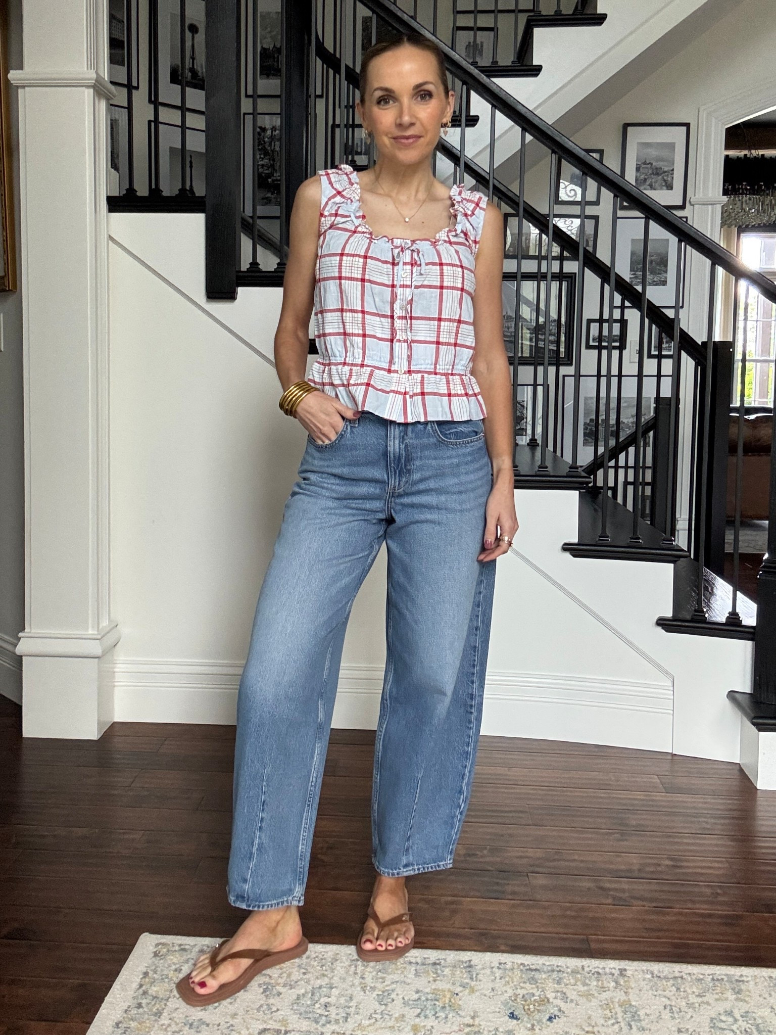 A darling little tank - wasn’t sure about it on the website but it’s adorable in person. These jeans are also so fantastic and under $40!
