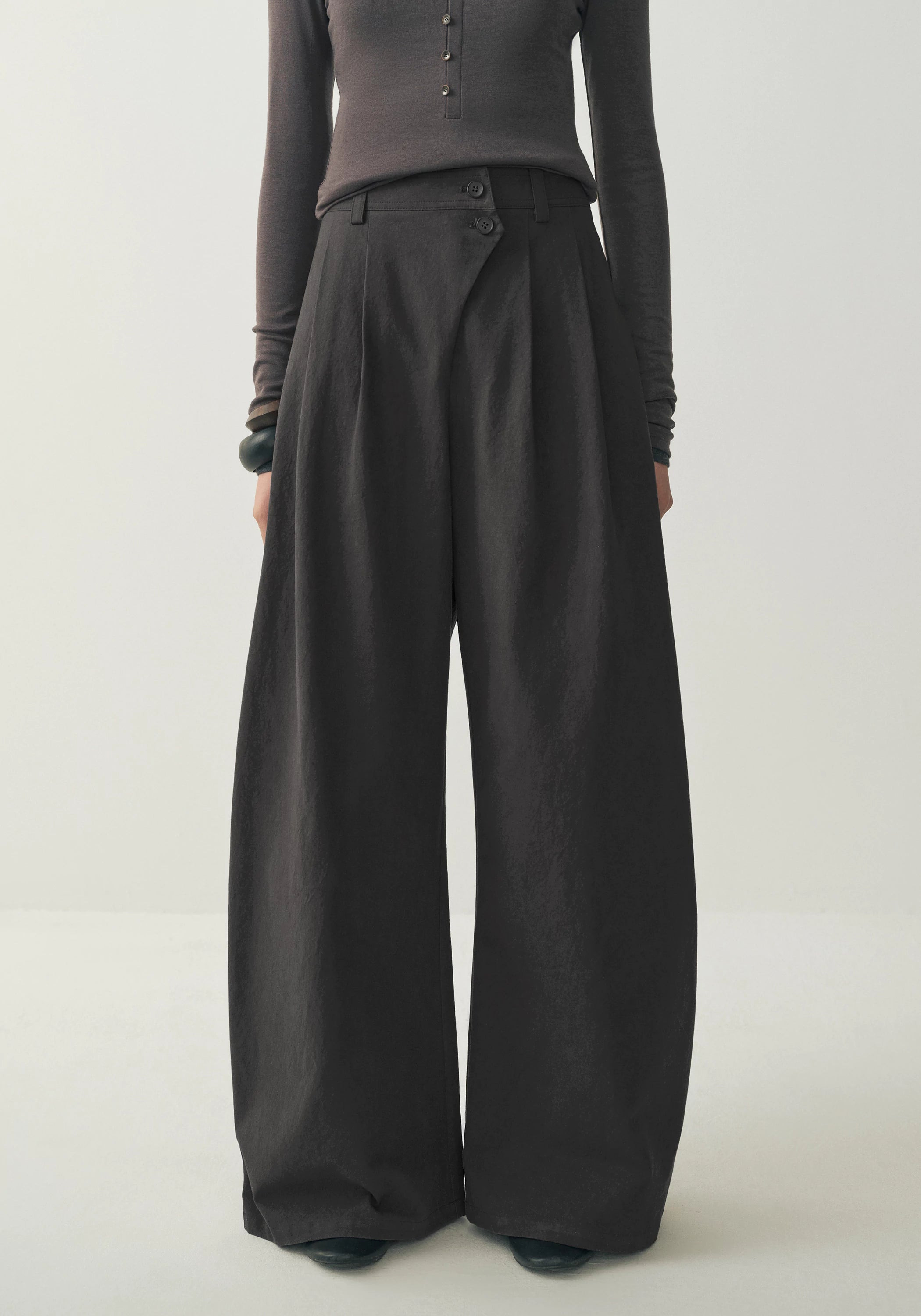 Asymmetric Cotton Pants | INSIS