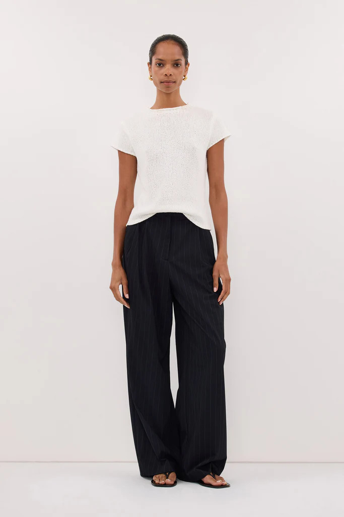 LEO OFF WHITE KNIT TOP | DISSH