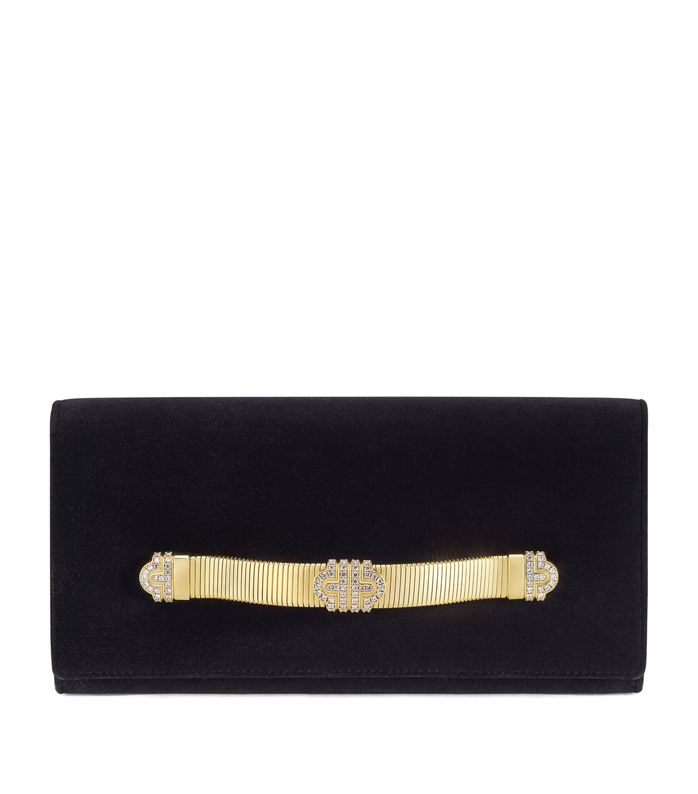 Bvlgari Velvet Tubogas Clutch Bag | Harrods