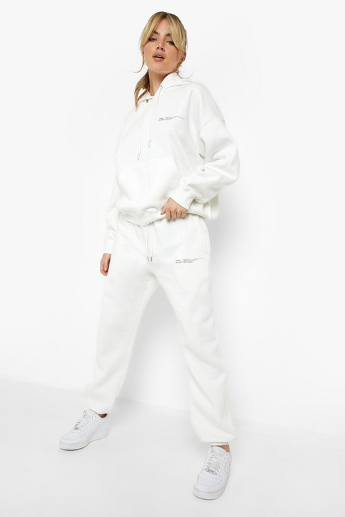 Dsgn Studio Text Printed Hooded Tracksuit | Boohoo.com (US & CA)