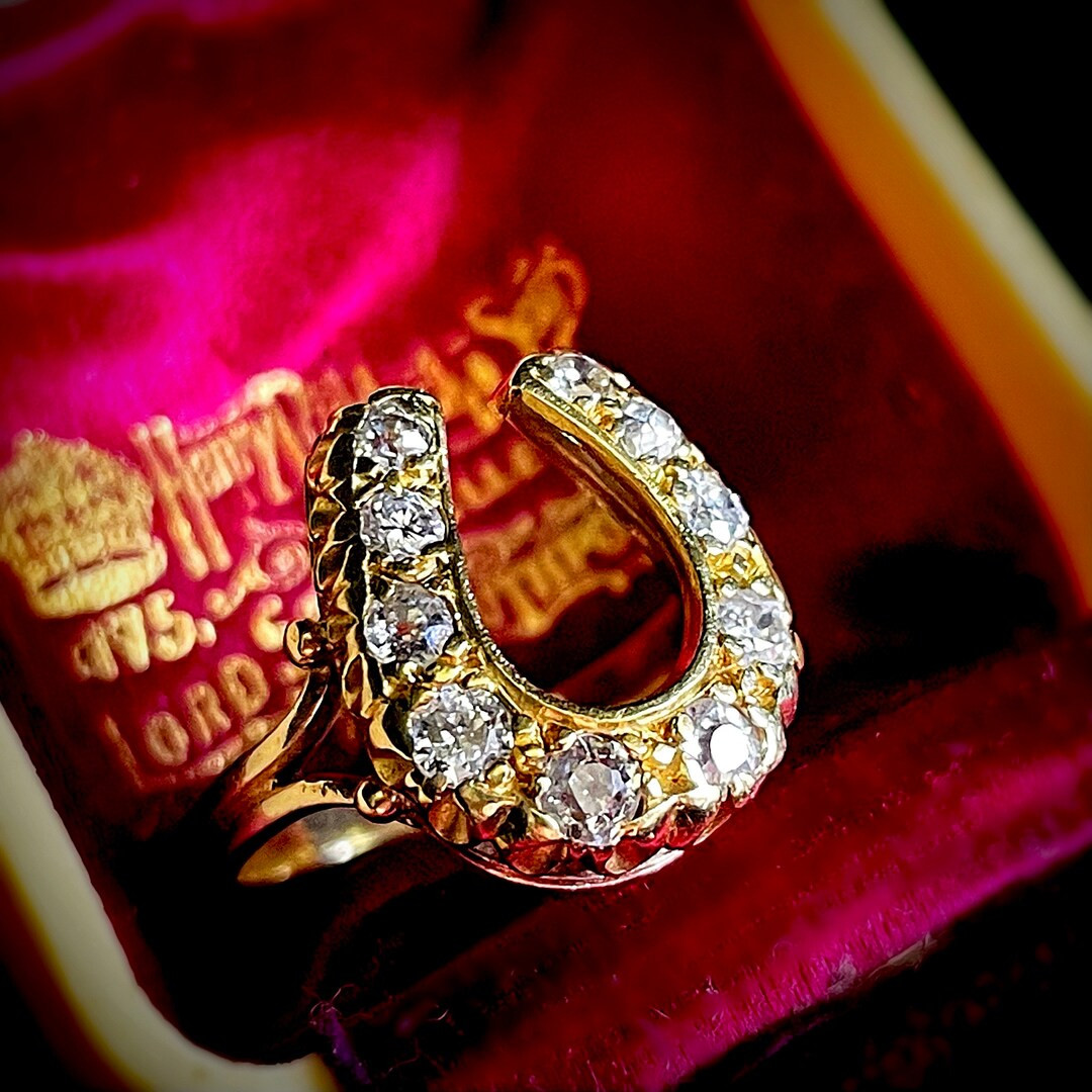 Victorian Lucky Horseshoe Ring Created in 18 Carat Gold Circa 1890 - Etsy | Etsy (US)