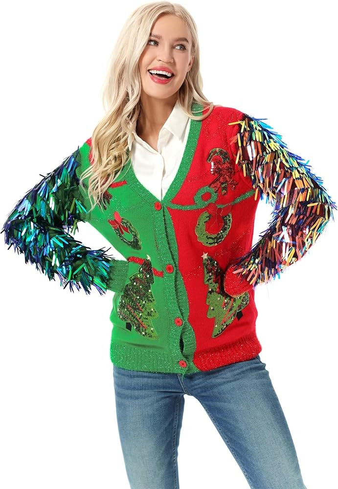 Women Ugly Christmas Hoodie for Adult Men`s Unisex Xmas Hooded Sweater Pullover for Party Festive | Amazon (US)