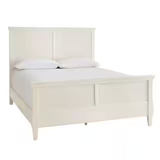 Home Decorators Collection Marsden Ivory Wooden Cane King Bed (81 in. W x 54 in. H) 10756-445 - T... | The Home Depot