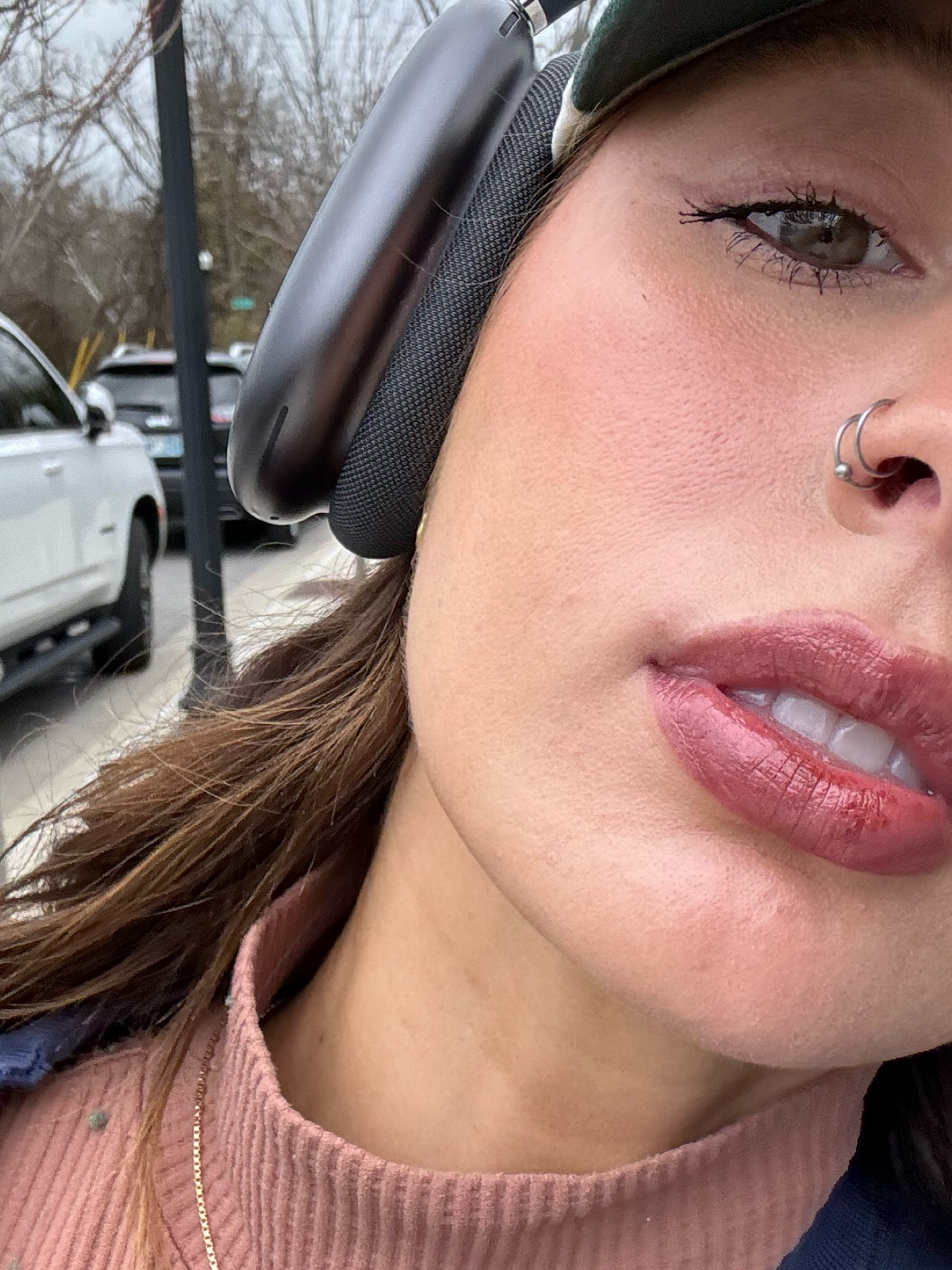my favorite lip combo right now i wear it everyday! i love the brown / pink tones. i wear the Heyzel lip stain with the wild cherry on top! 
