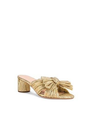 Loeffler Randall Emilia Pleated Knot Mule in Gold from Revolve.com | Revolve Clothing (Global)