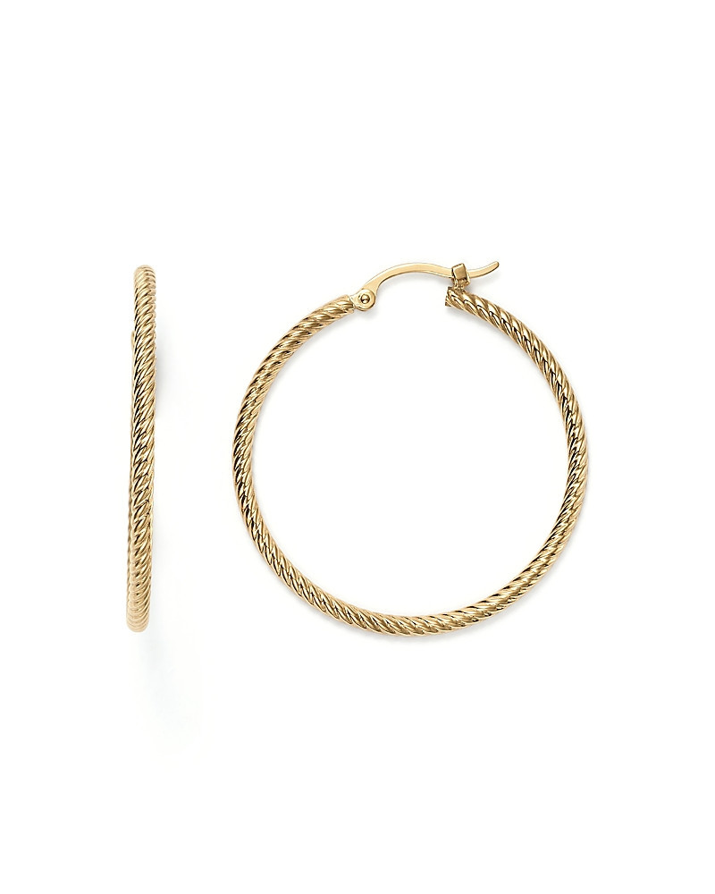 14K Yellow Gold Twisted Hoop Earrings | Bloomingdale's (US)