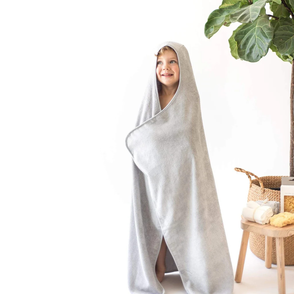 Toddler Hooded Bath Towel in Storm | Kyte BABY