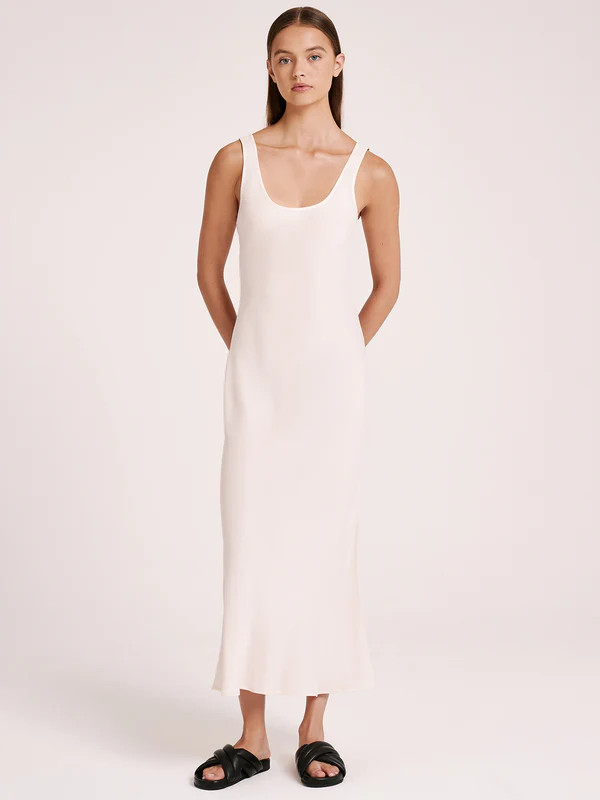 Cupro Slip Dress in Cloud White | Glue Store (Australia & NZ)
