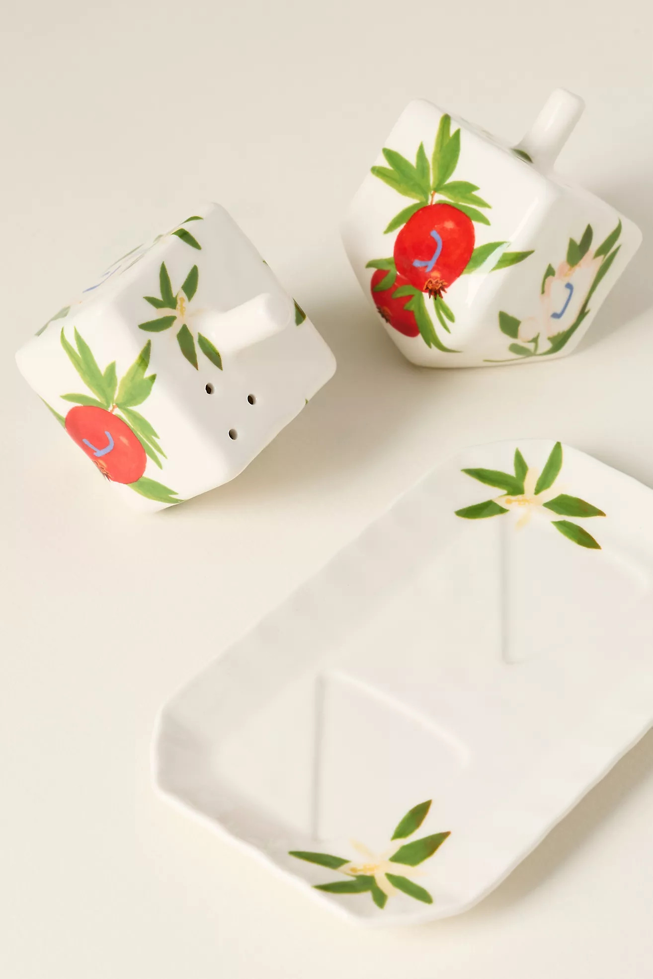 Leah Reena Goren Dreidel Stoneware Salt & Pepper Shakers | Anthropologie (US)