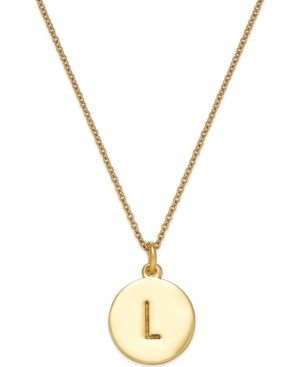 kate spade new york 12k Gold-Plated Initials Pendant Necklace, 17" + 3" Extender | Macys (US)