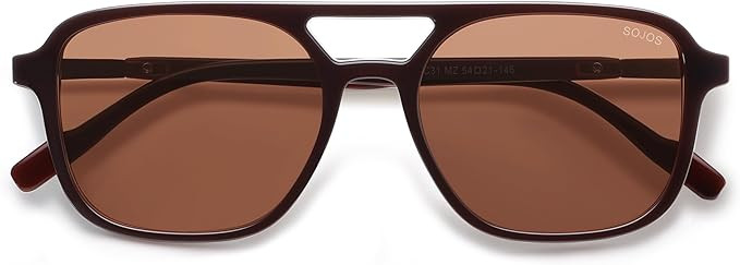 SOJOS Retro Aviator Sunglasses for Women Men,Trendy Rectangle Womens Mens Shades Sun Glasses SJ22... | Amazon (US)
