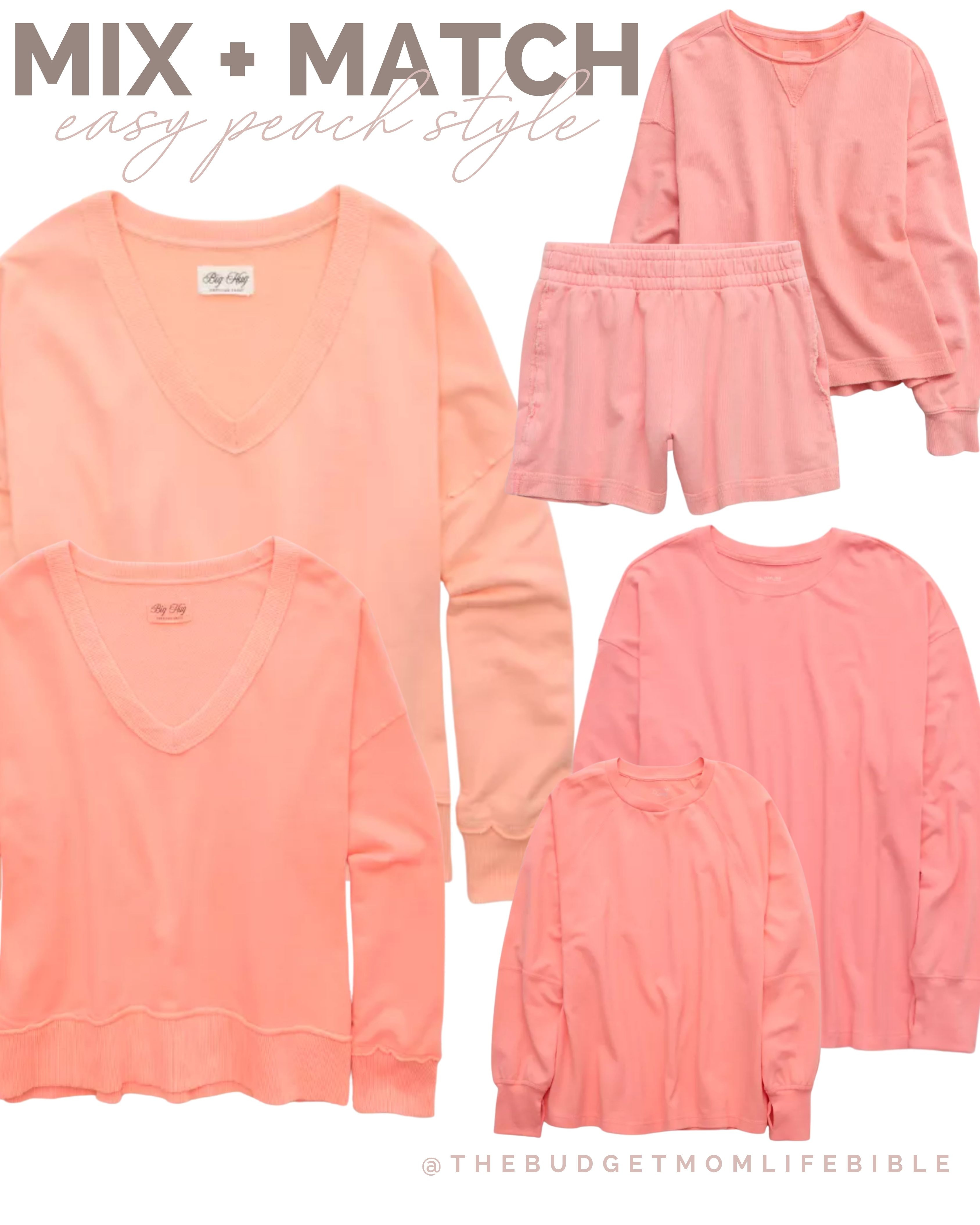 NEW Aerie + American Eagle Mix n' Match Sets for Spring/Summer - Peach / Coral Matching Sets


And… Right now get and EXTRA 35% OFF if you're a Real Rewards member too!

Spring dress, summer dress, easter dress, easter outfit, spring outfit, summer outfit, spring home, spring style, spring fashion, spring outfit, spring 2026, summer 2026, pink, pajamas, lounge, lounge set, matching set, matching sets, mix and match sets, aerie matching sets, American Eagle matching sets, easter shopping, summer outfit, summer outfits, summer style, vacation outfits, vacation style, travel outfit, travel style, denim shorts, shorts, joggers, folder pants, lounge shorts, comfy shorts 

 #LTKdayinmylife #LTKootd #LTKmomlife