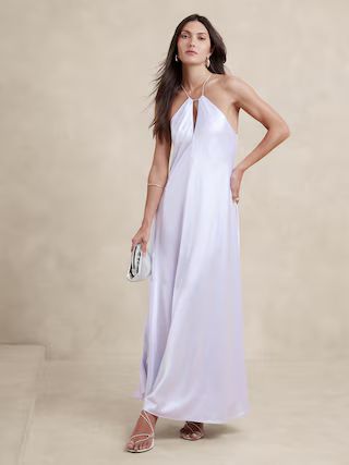 Silk Halter Maxi Dress | Banana Republic (US)