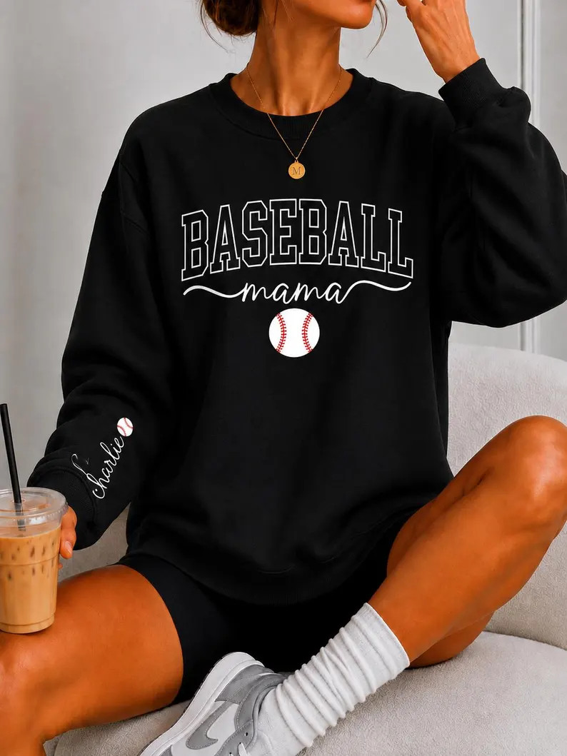Baseball Mama Custom Crewneck | Etsy (Global)
