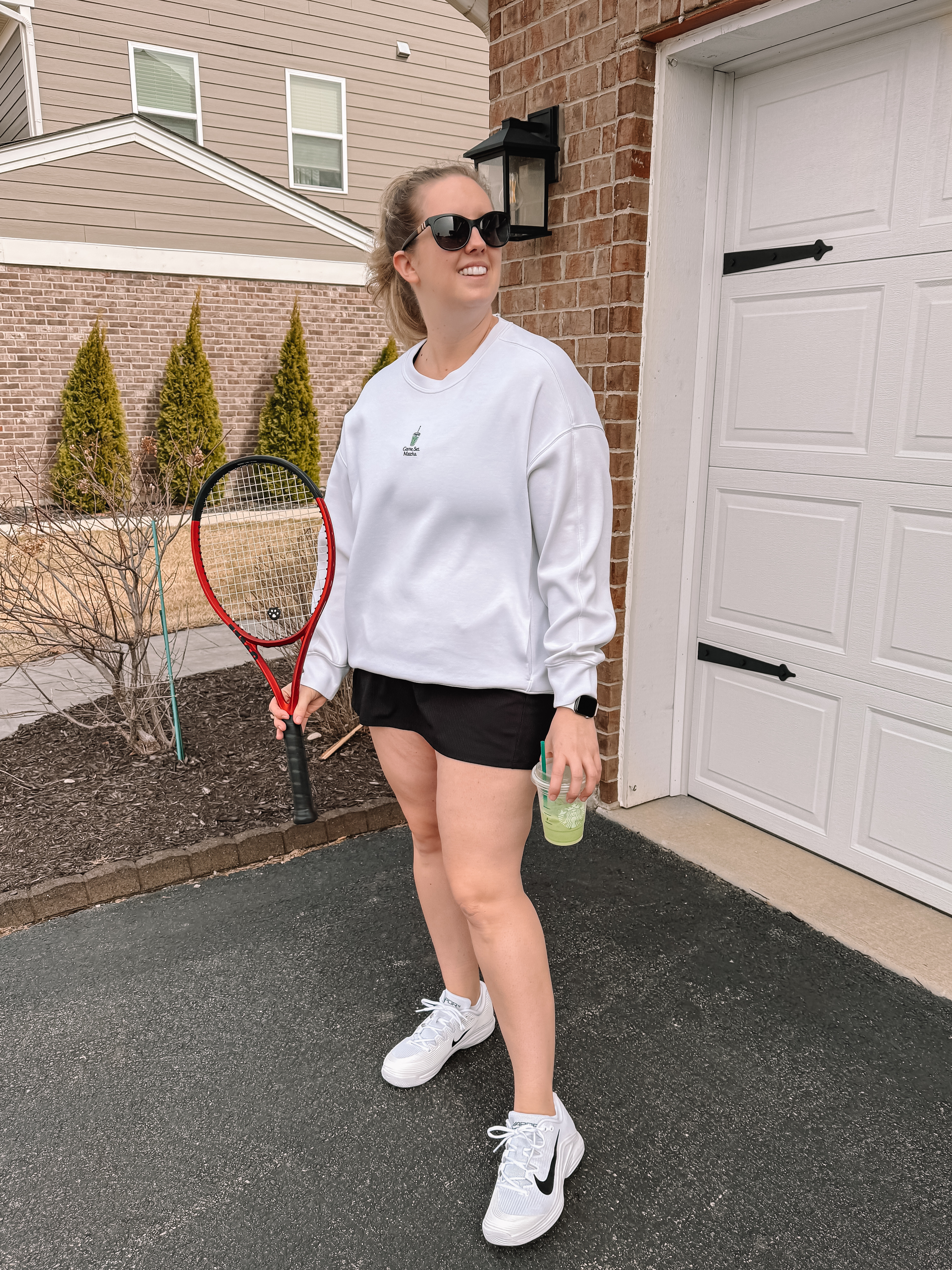 Matcha lover?? You need this pullover! It says “Game. Set. Matcha.” 🍵 Truly elite 💯 Wearing an XL, it’s pretty true to size. Some reviews on the retailer site said it ran big so I initially got a large and ended up exchanging it. Definitely don’t believe that!

#LTKSpringSale #LTKMidsize #LTKActive