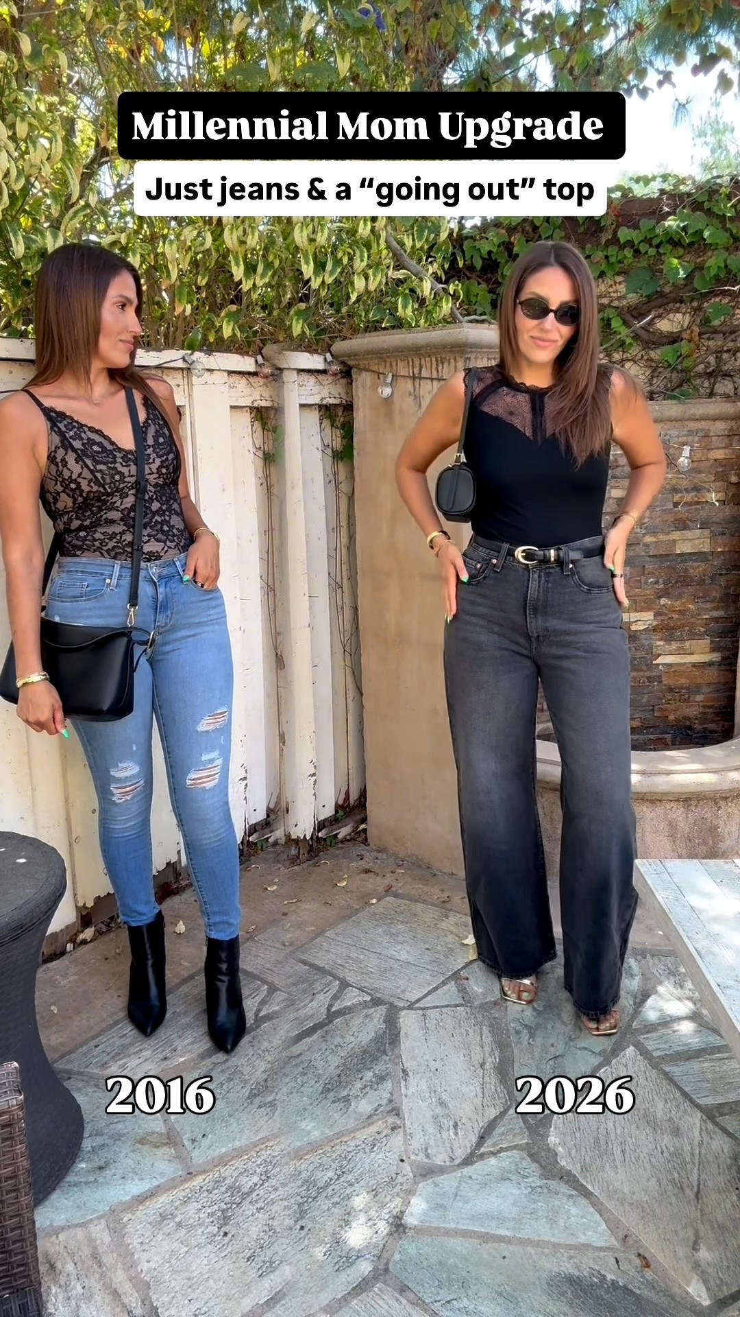 Size M bodysuit, Size 29 jeans (in the Rosie Posie black, length 32)

#LTKootd #LTKOver40 #LTKSeasonal