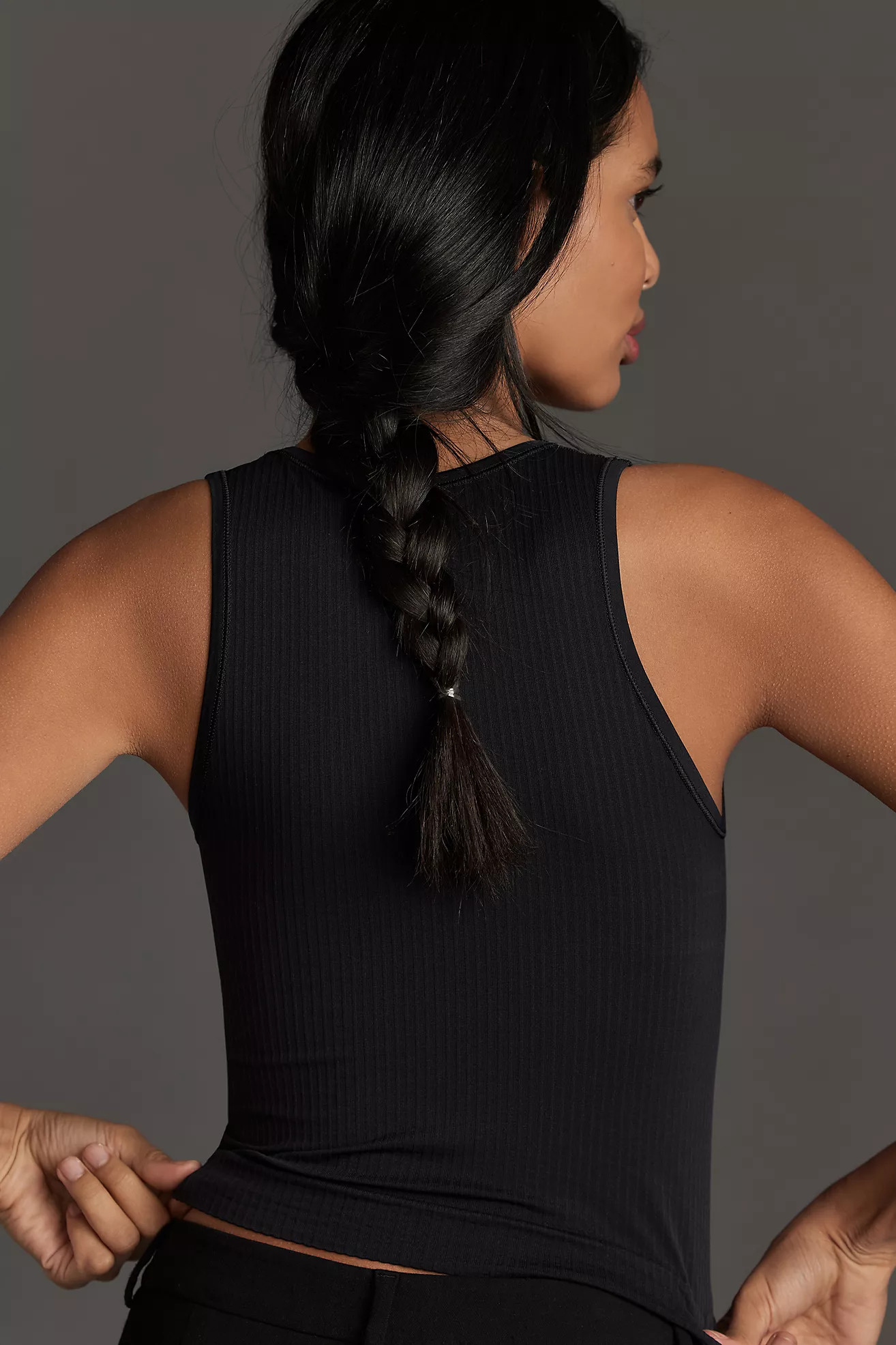 Reegan Crew-Neck Crop Racerback Seamless Tank | Anthropologie (US)