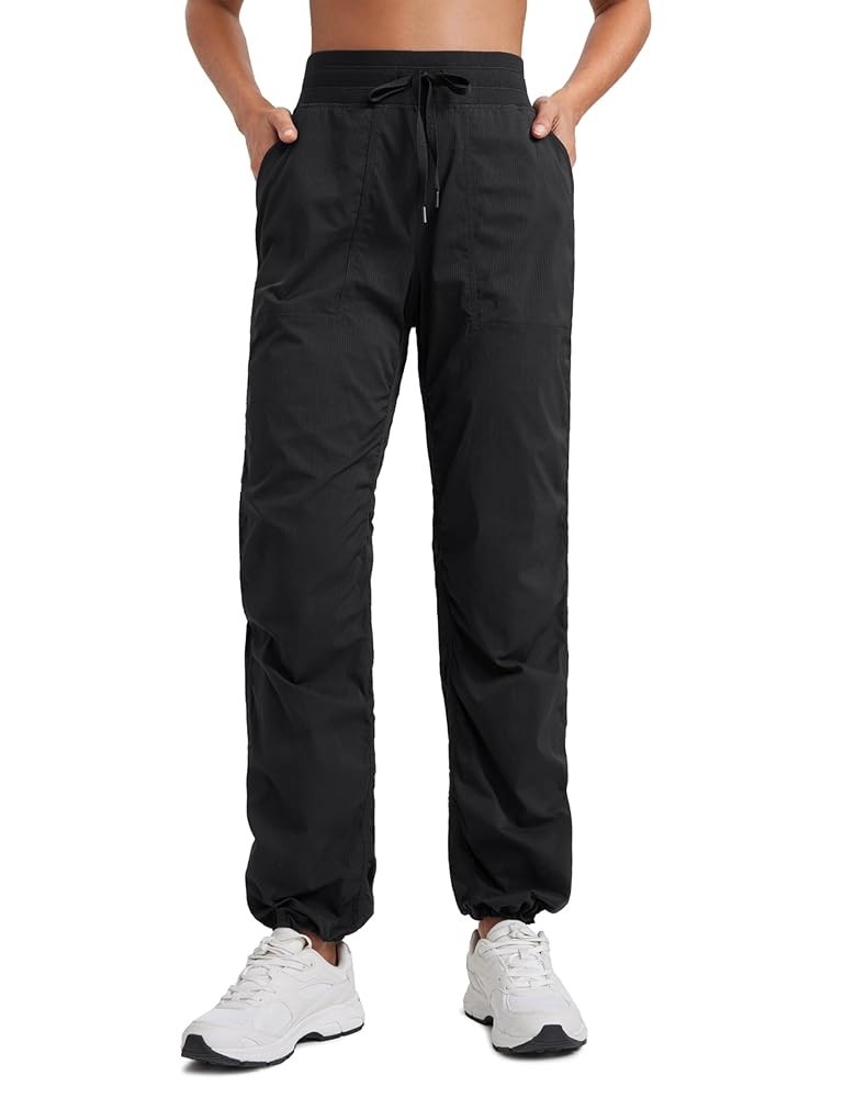 CRZ YOGA Lightweight Straight Leg Workout Pants for Women 28"/30" Casual Ruched Work Gym Athletic... | Amazon (US)