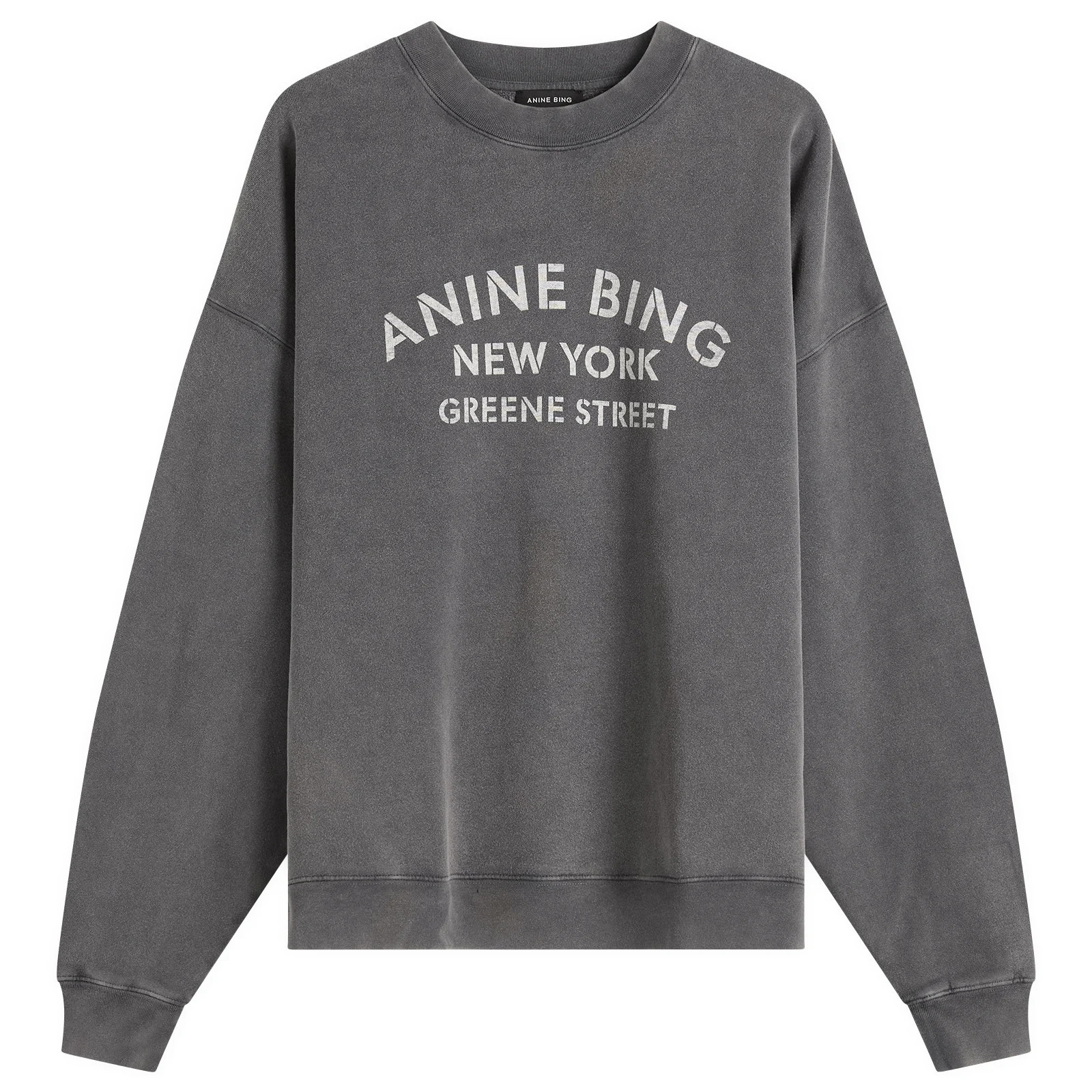 Anine Bing Women's Miles NY Sweatshirt Washed Black | END. Clothing